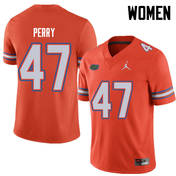 Jordan Brand Women #47 Austin Perry Florida Gators College Football Jerseys Sale-Orange - Click Image to Close